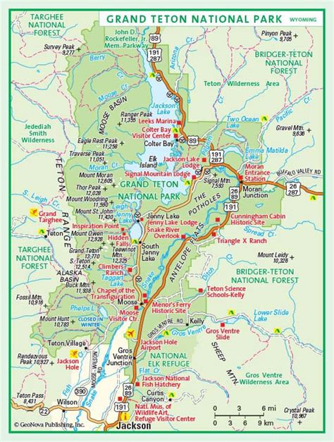 Map Of Teton National Park World Map