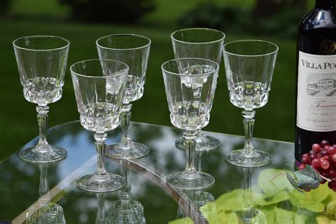 Vintage Wine Glasses Set Of 4 Cristal Darques Durand Lady Victoria