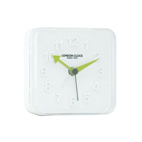 Hillier Jewellers London Clock White Sweeping Alarm Clock