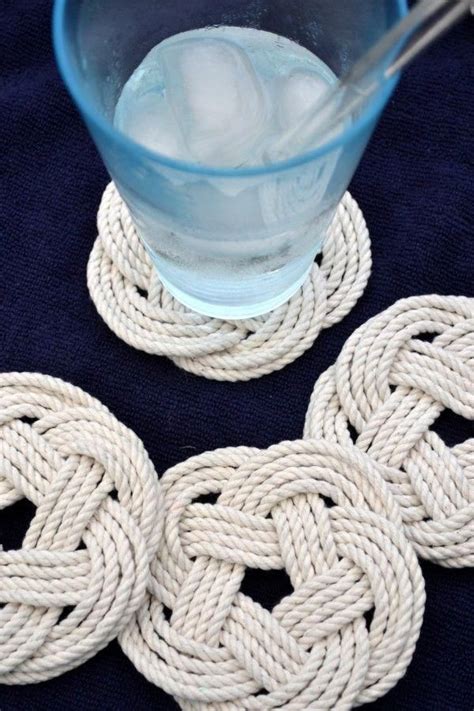 Nautical Rope Trivets And Coasters Beachhousedecor Paracord Projects