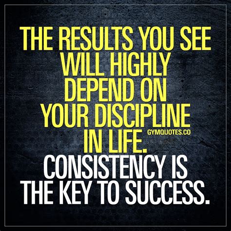 Gym Life Quote Consistency Is The Key To Success