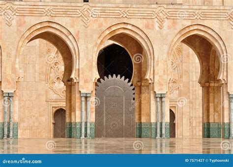 Particolare Della Moschea Del Hassan Ii A Casablanca Immagine Stock