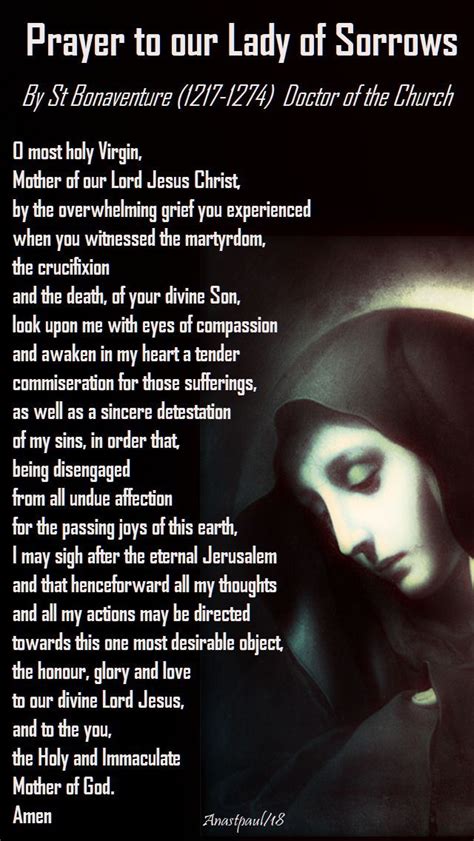 Our Lady Of Sorrows Catholic Prayers Inspirational Prayers