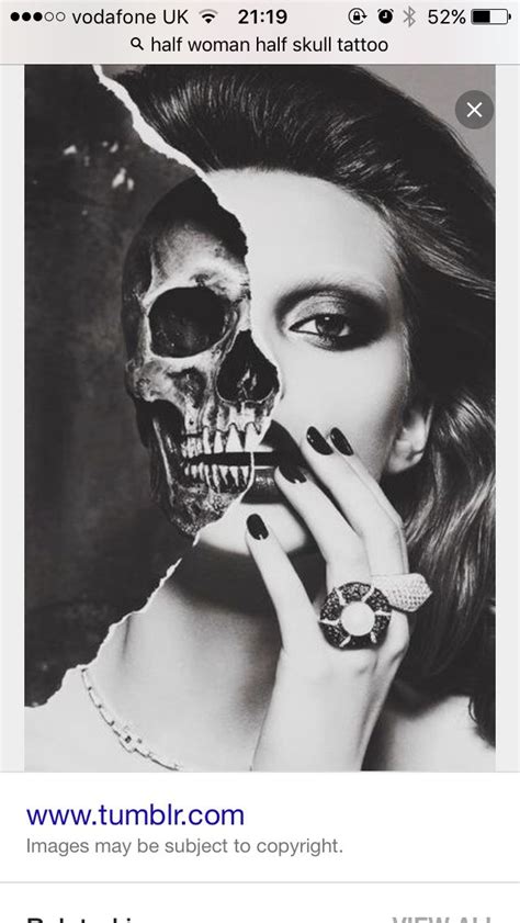 Half Woman Half Skull Skull Art Skull Half Skull