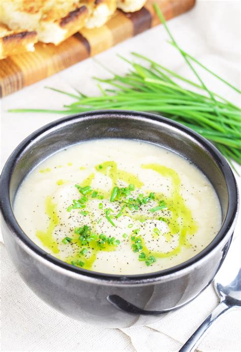 Creamy Cauliflower Leek Soup Chickfoodtv