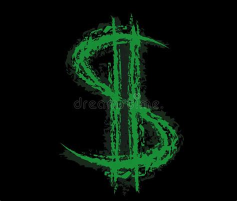 Green Dollar Sign Stock Vector Illustration Of Market 59219941