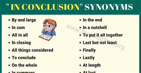In Conclusion Synonym 30 Different Ways To Say In Conclusion Best