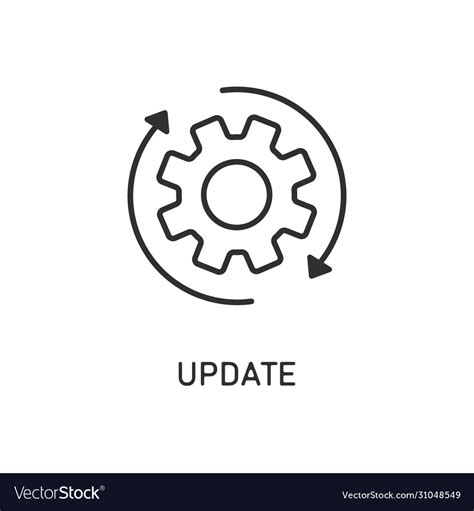Icon Update System Weheel Arrow Process Updating Vector Image
