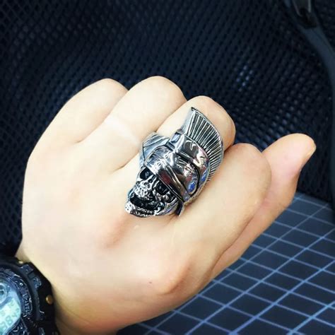 Buy Fashion Stainless Steel Mans Punk Rock Roll Rings