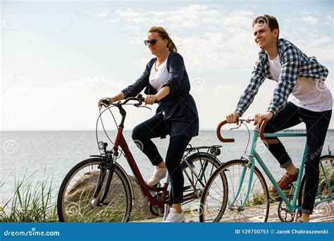 Healthy Lifestyle People Riding Bicycles Stock Image Image Of Bicycle Biking 129750751