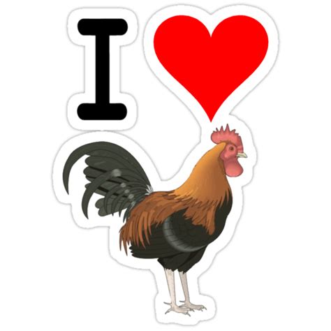 I Love Cock Stickers By Badsmile Redbubble