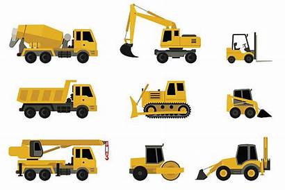 Construction Machines Machinery Vector Icons Building Illustrations