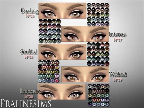 Pralinesims Crystal Eyes Megapack~ 5 Different Eyes Crystal Eye