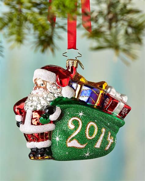Christopher Radko A Jolly Year 2014 Dated Glass Christmas Ornament 2014