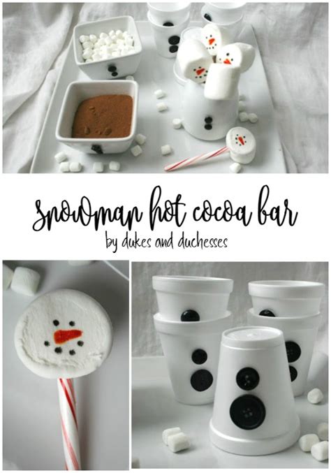 snowman hot cocoa bar dukes and duchesses