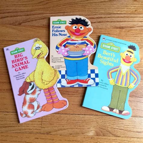 Vintage 1990s Childrens Book Set Of 3 Sesame Street Golden Etsy