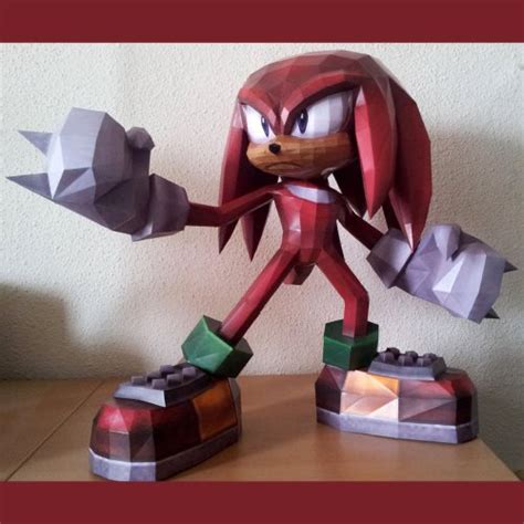 Sonic Papercraft Knuckles The Echidna