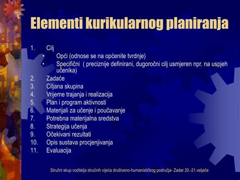 Ppt Izrada školskog Kurikuluma” Predstavljanje Primjera Iz Prakse