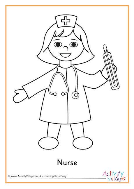 Nurse Colouring Page 2