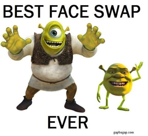 Funny Face Swap Of Shrek Funny Face Swap Funny Faces Funny