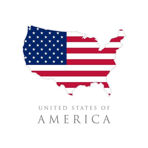 Shape Of America Map With American Flag Vector Illustration Can Use
