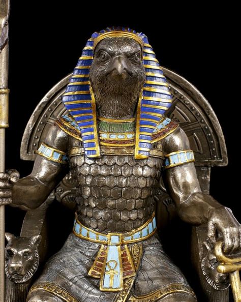 Horus Egyptian God Sitting On Throne Horus Eye Of Horus Etsy