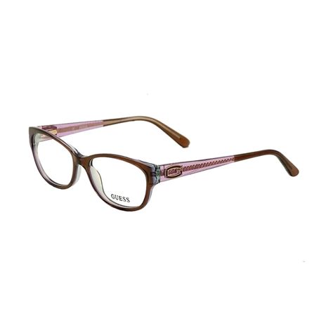 Guess Gu 2372 Brn Brown Oval Womens Acetate Eyeglasses