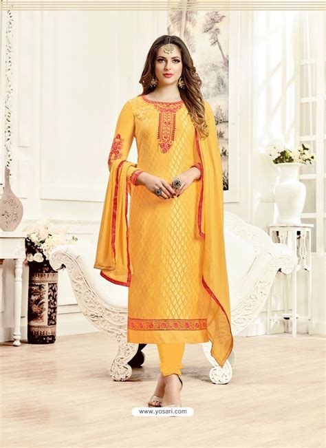 Buy Decent Brasso Georgette Churidar Salwar Suit Churidar Salwar Suits