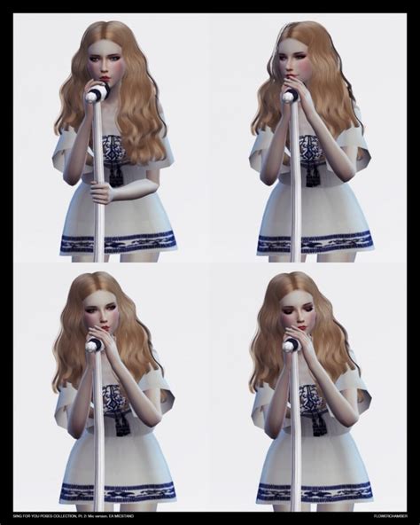 flower chamber sing   poses collection pt mic sets sims  downloads