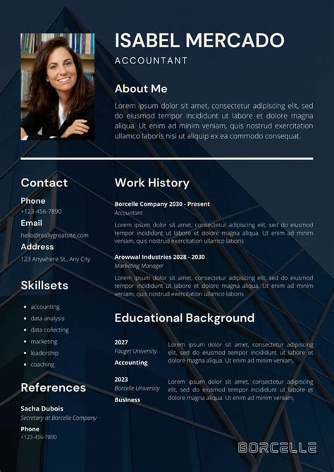 Free Accounting Resume Templates To Edit And Print Canva