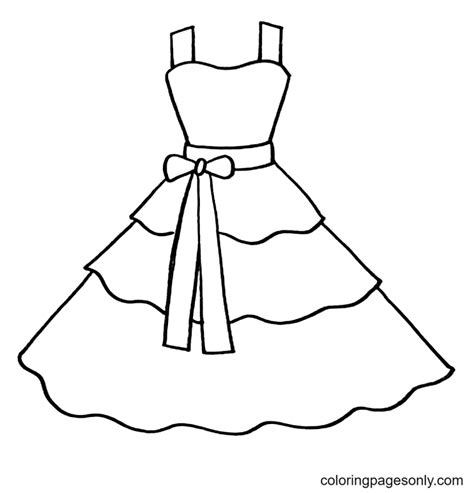 Dresses For Girls Coloring Pages Dress Coloring Pages Coloring
