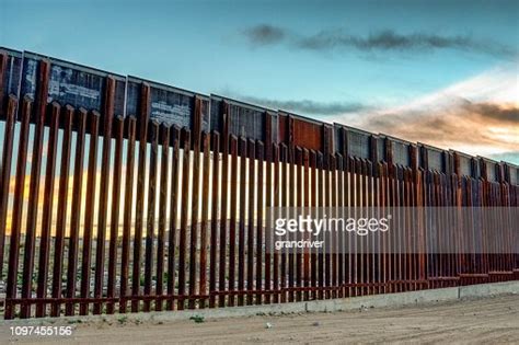 The United States Mexico International Border Wall Between Sunland Park