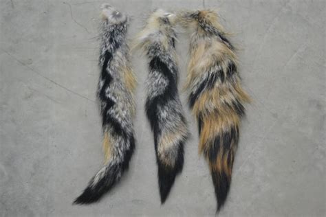 Genuine Grey Fox Tail Fur Renaissance Costume 38626