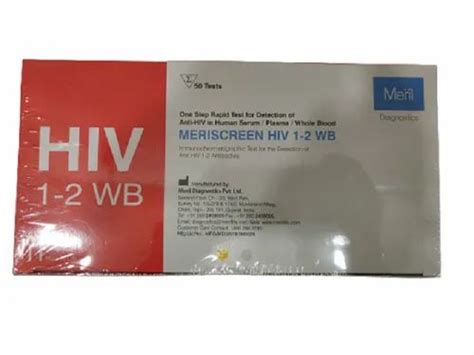 Meriscreen HIV 1 2 WB Rapid Test Kit At Rs 26 Piece Rapid Test Kits
