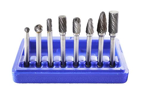 Double Cut Carbide Rotary Burr Set With 14 Inch Shank 2181 8 Piece