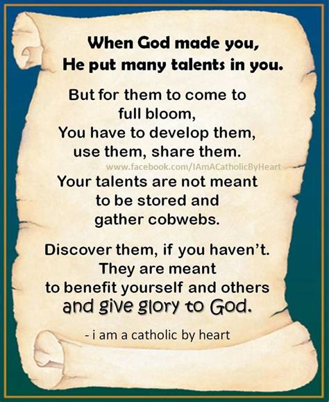 If prophecy, in proportion to our faith; don't bury your talents, God gave them to you..offer them ...