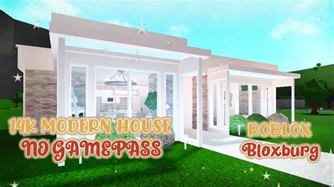 Roblox Bloxburg 14k Modern House No Gamepass Speed Build Youtube
