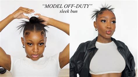 Sleek Model Bun Tutorial Black Girl Friendly Youtube