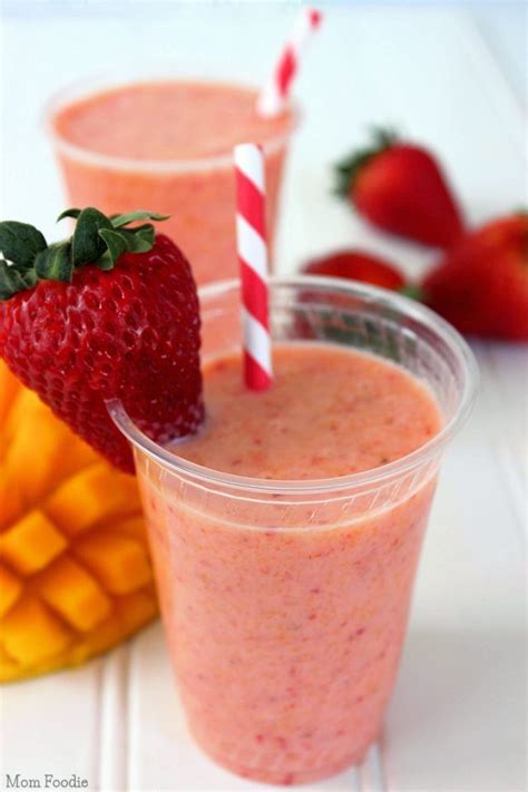 Fresh Strawberry Mango Smoothie Recipe Mom Foodie