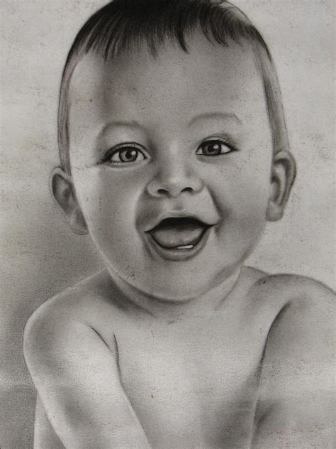 Smiling Baby Drawing By Cartoonize A Picture Fine Art America