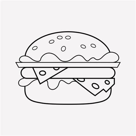Hamburguesa Kawaii Para Colorear Dibujando Con Laraytoons Dibujos De Colorear