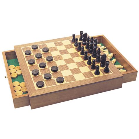 Wooden Chess And Draughts Set House Of Marbles Us
