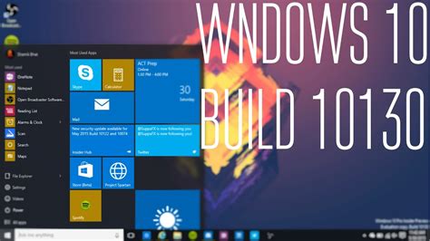 Windows 10 Build 10130 New Features Youtube
