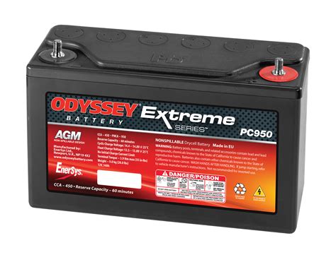 Odyssey Battery Pc950 Battery Extreme 12 Volt 400 Cold Cranking Amps