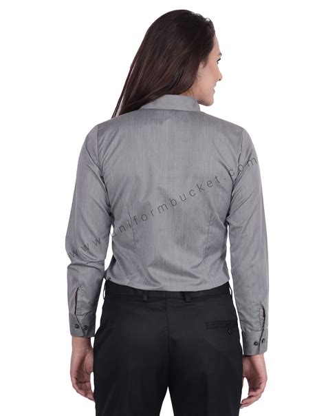 Buy Dark Grey Fil A Fil Uniform Shirt For Women Online Best Prices In