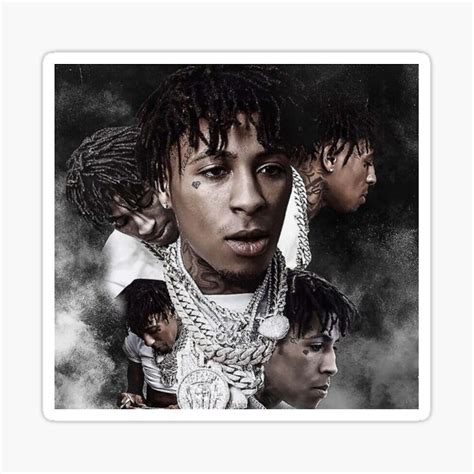 Nba Youngboy Black And White Poster Sticker For Sale By Danielhalla