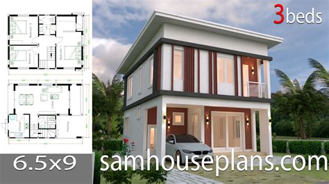 House Plans 9x10m With 5beds Samhouseplans