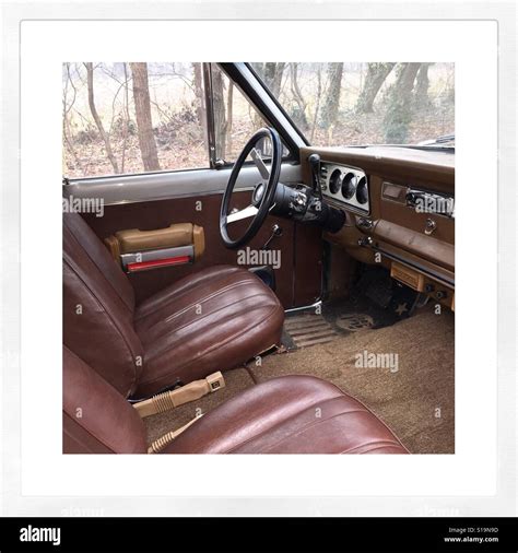 Vintage Car Interior Stock Photo Alamy