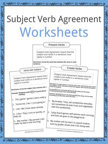 Collection of most popular forms in a given sphere. Subject & Object Study Worksheet (Common Core)