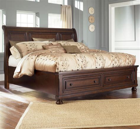 Ashley Furniture Porter Queen Sleigh Bed With Storage Footboard Rife